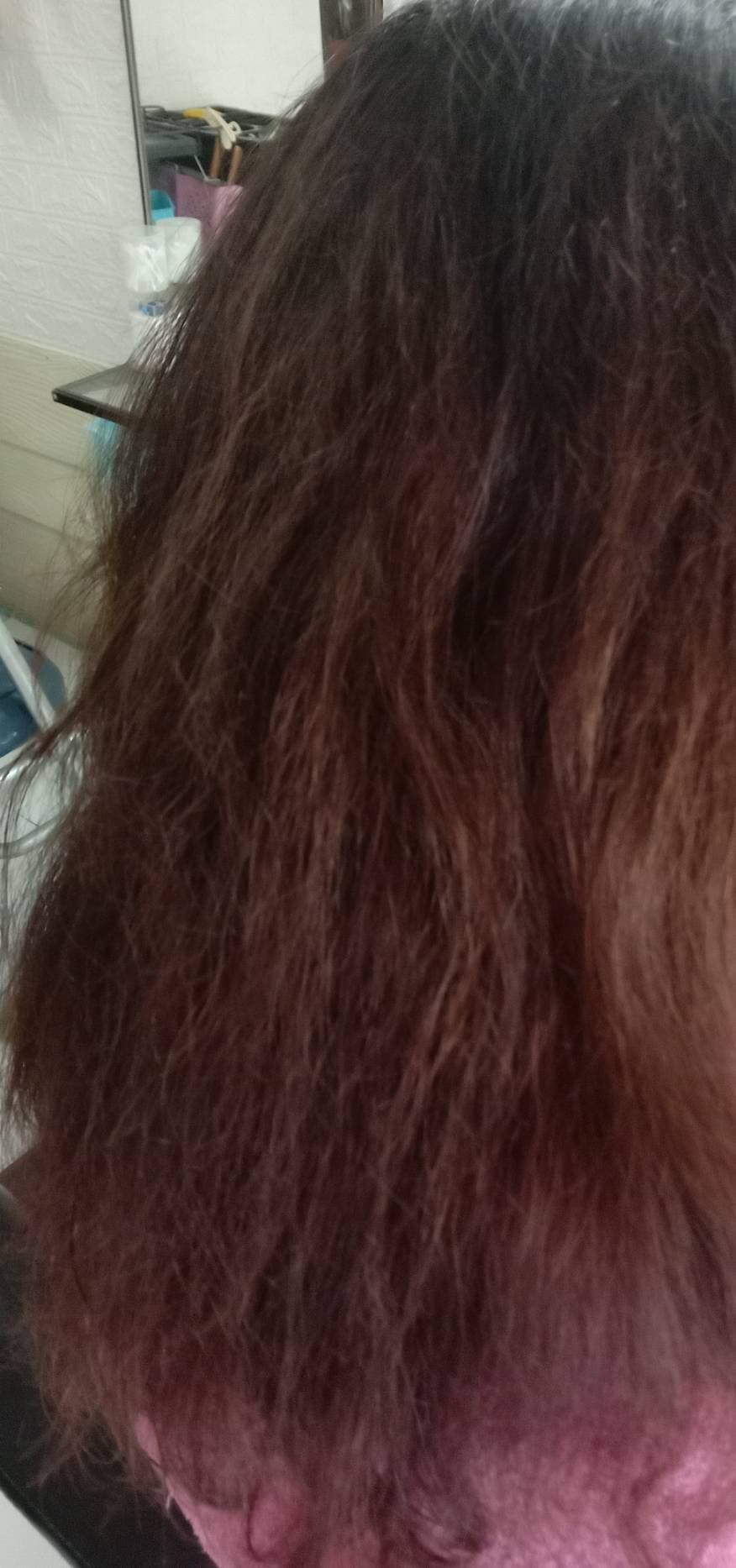 Before keratin treatment